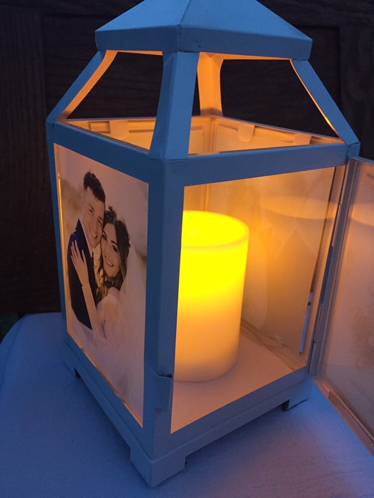 Custom Picture Lantern, Memorial Lantern, Wedding Gift