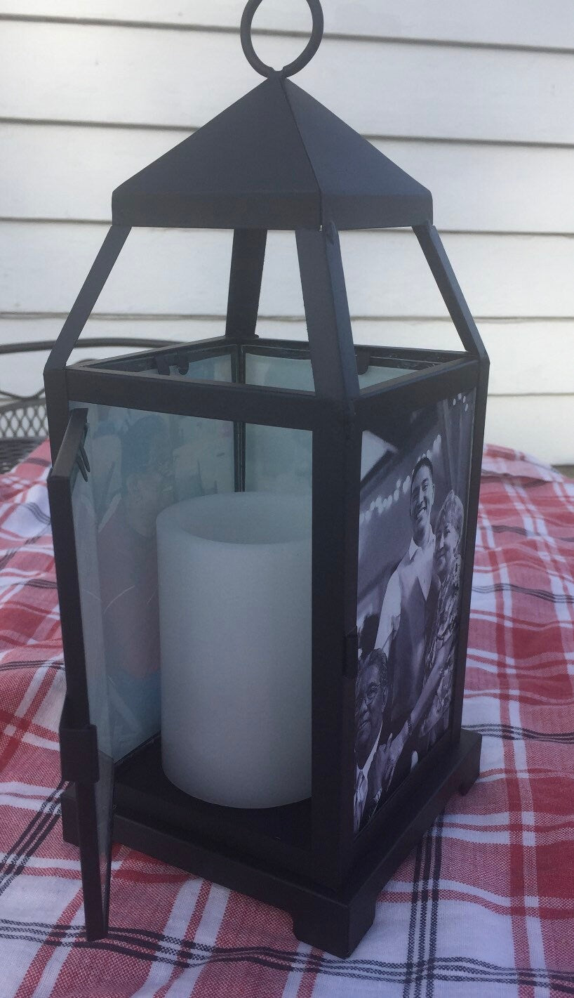 Custom Picture Lantern, Memorial Lantern, Wedding Gift