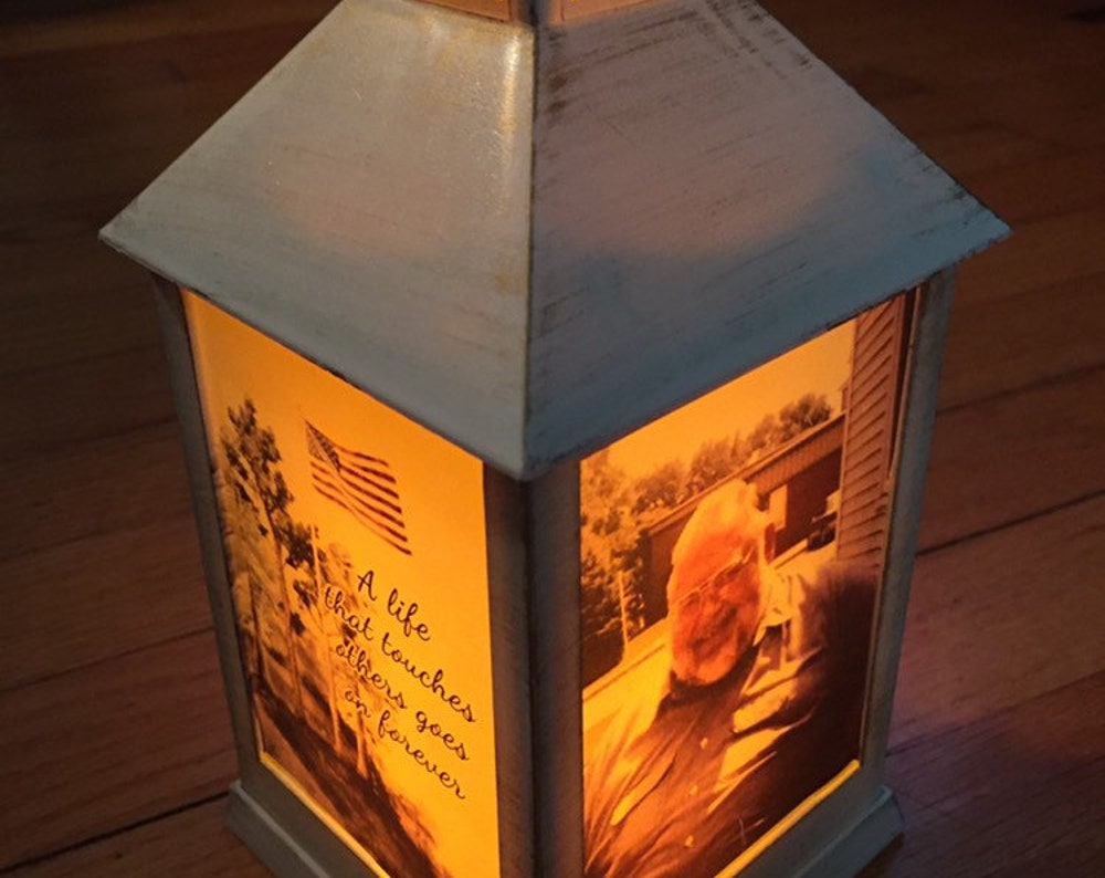 Personalized Lantern, Memorial Lantern, Picture Lantern
